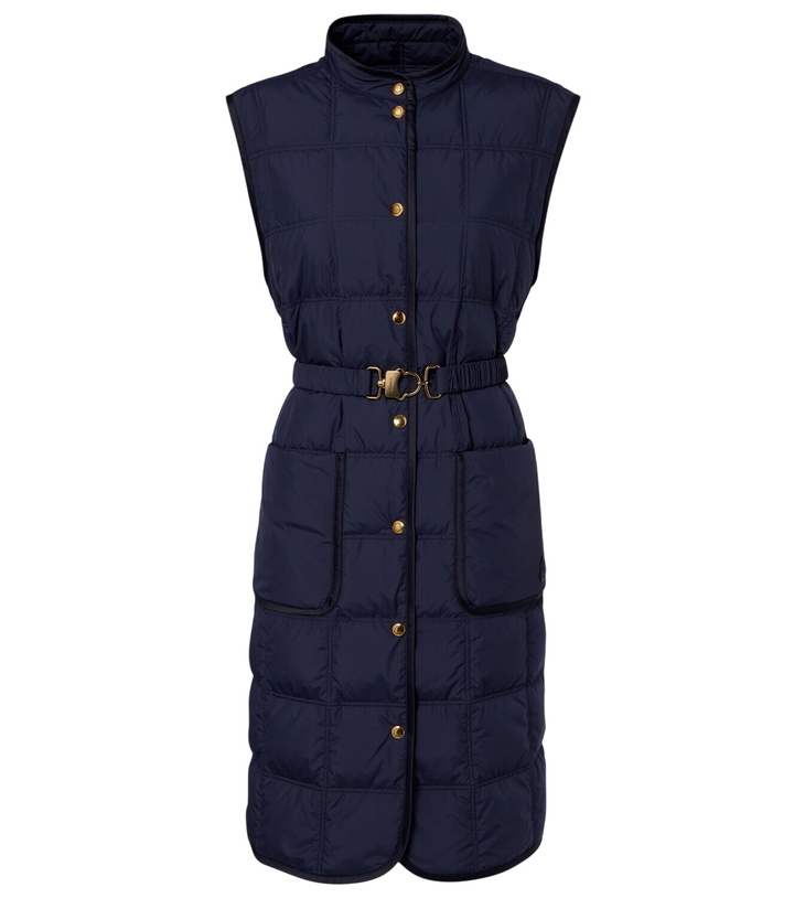 Photo: Moncler Cygnette belted quilted down vest