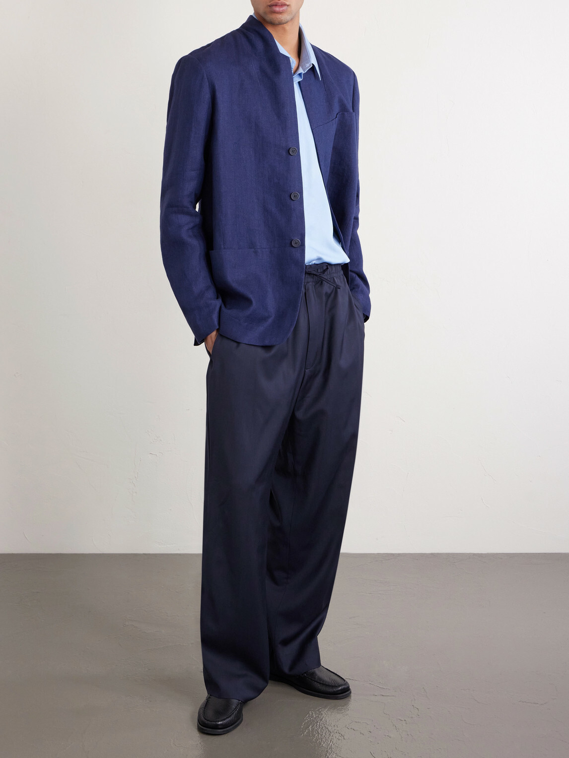 SEASE - Ellen Linen and Cotton-Blend Blazer - Blue