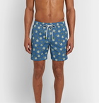 Hartford - Mid-Length Printed Swim Shorts - Blue