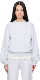 SKIMS Gray Cotton Fleece Classic Crewneck Sweatshirt