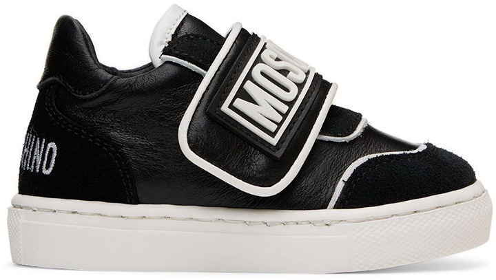 Photo: Moschino Baby Black Velcro Sneakers