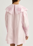 Damson Madder Mimi Broderie Anglaise Cotton Mini Dress Pink