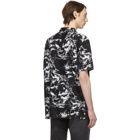 Levis Black and White Halftone Palm Short Sleeve Shirt