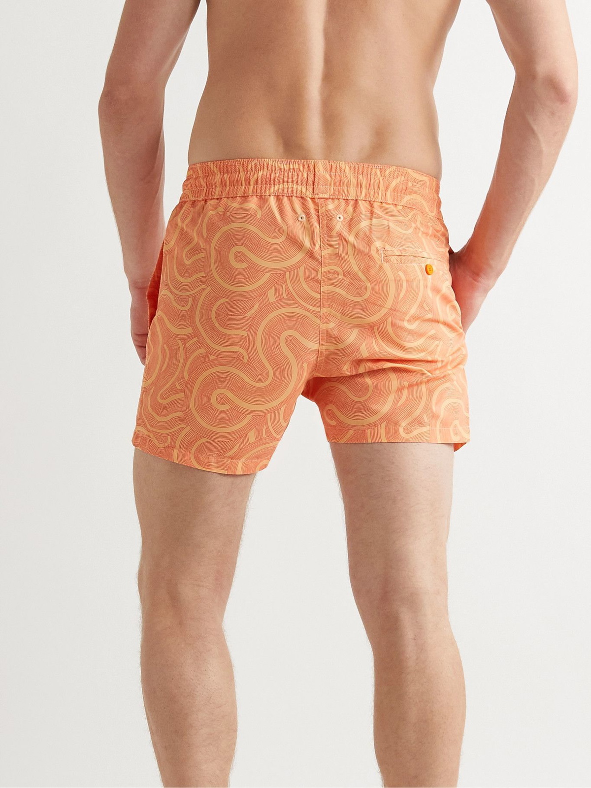 Printed Swim Shorts in Orange - Frescobol Carioca