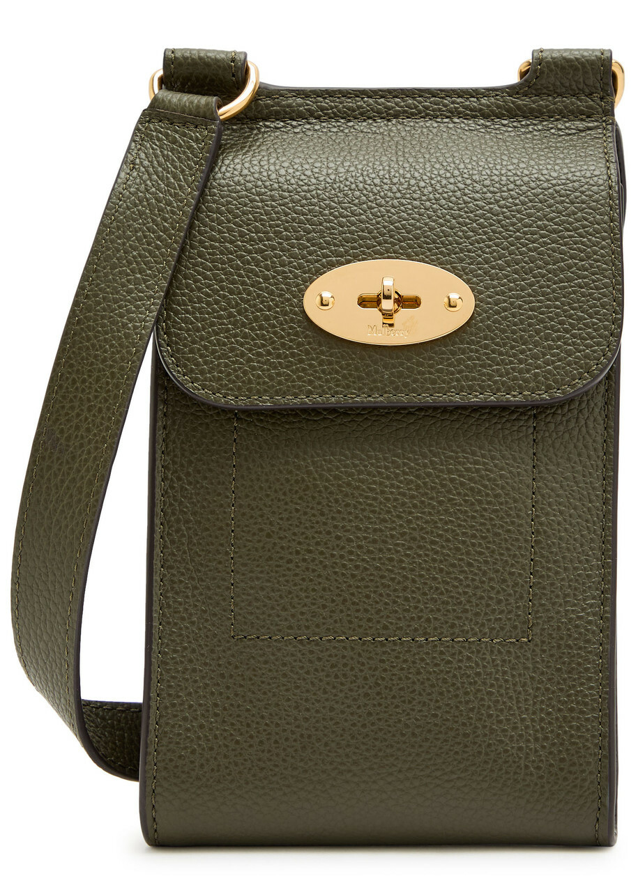 Mulberry Anthony Mini Grained Leather Pouch - Green - One Size