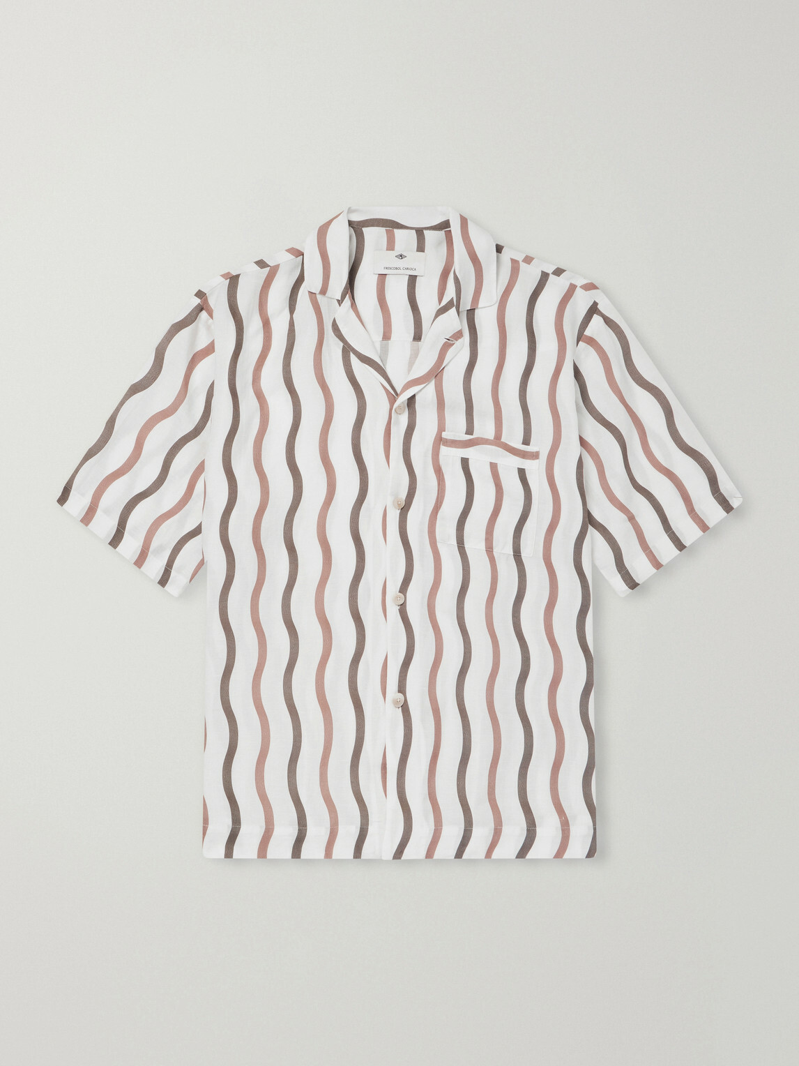 Frescobol Carioca - La Marzocco Striped Tencel® and Linen-Blend Pyjama Shirt - Neutrals