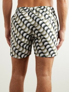 Frescobol Carioca - Helaconia Sport Straight-Leg Mid-Length Printed Recycled Swim Shorts - Green