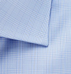 Canali - Light-Blue Cutaway-Collar Prince of Wales Checked Cotton-Poplin Shirt - Blue