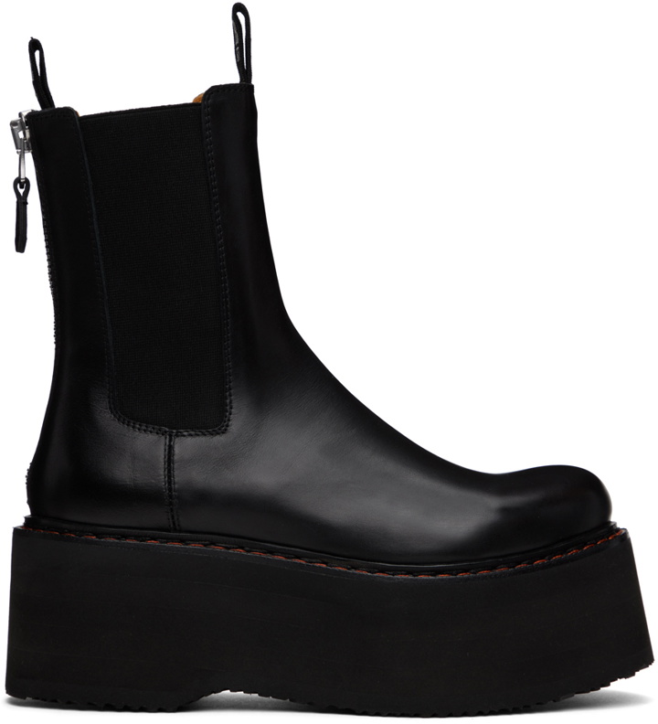 Photo: R13 Black Double Stack Chelsea Boots