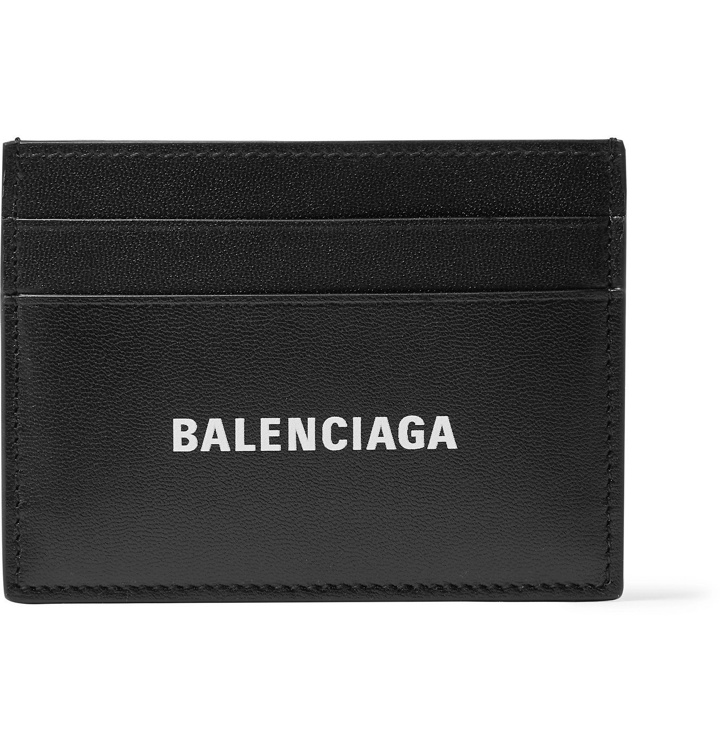 Photo: Balenciaga - Logo-Print Leather Cardholder - Black