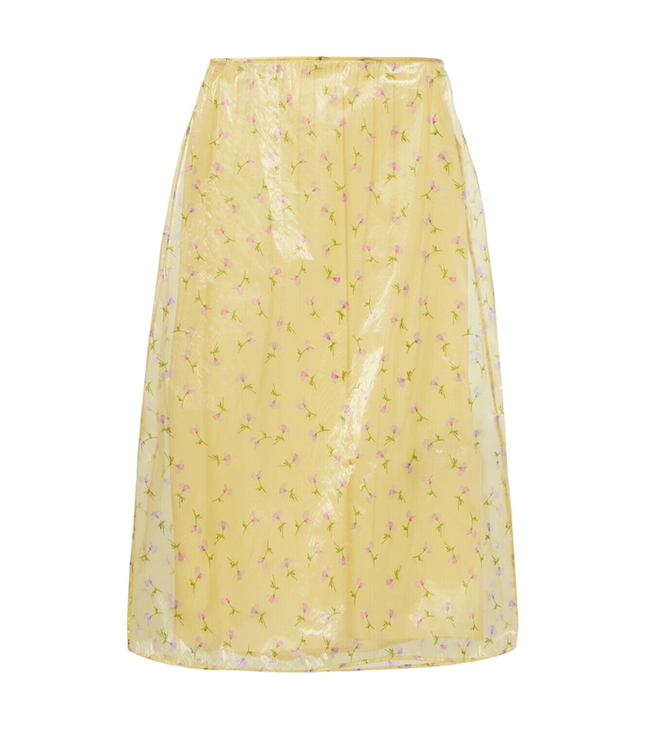 Photo: Jil Sander Floral organdy midi skirt