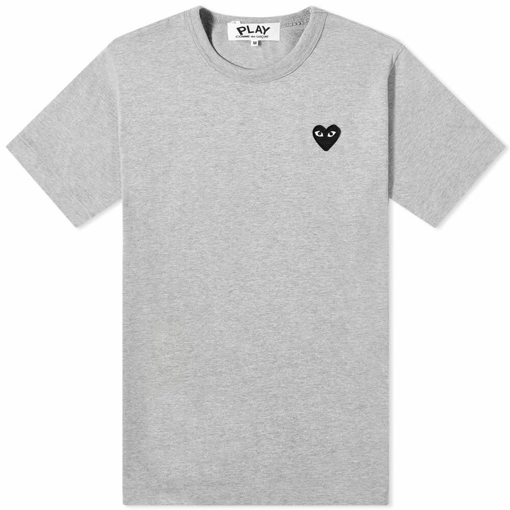 Photo: Comme des Garçons Play Men's Basic Logo T-Shirt in Grey/Black