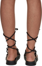Rick Owens Black Temple Penta Granola Sandals