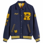 Polo Ralph Lauren Men's Reversible Varsity Jacket in Ink/Basic Gold