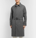 Mr P. - Belted Bonded Cotton-Blend Raincoat - Gray