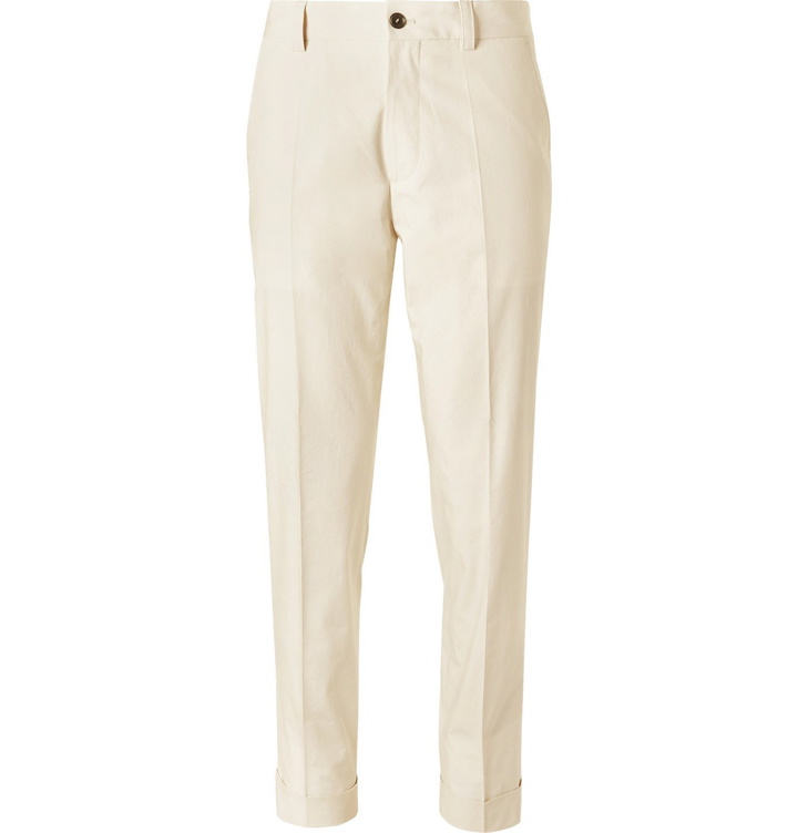 Photo: Hugo Boss - Perin Tapered Cotton Suit Trousers - Neutrals
