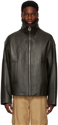 Wooyoungmi Gray Leather Jacket