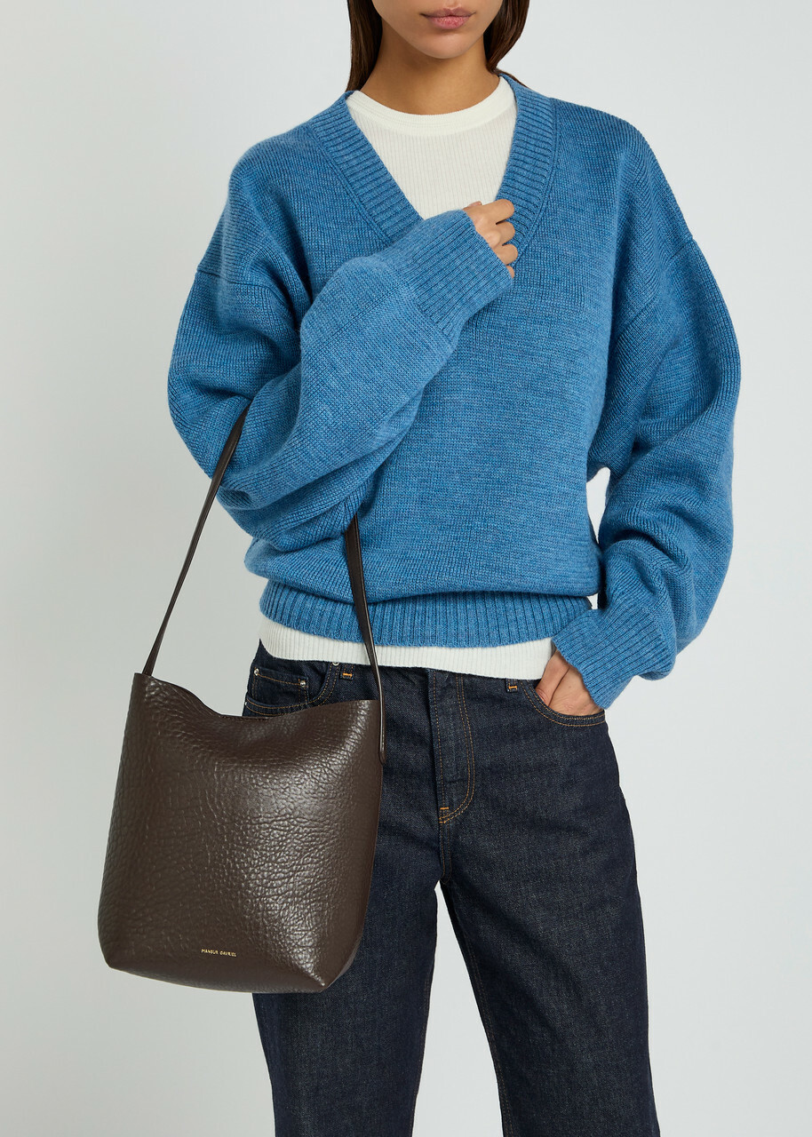 Mansur Gavriel Everyday Small Leather Tote bag - Dark Brown - One Size