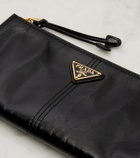 Prada Logo leather pouch