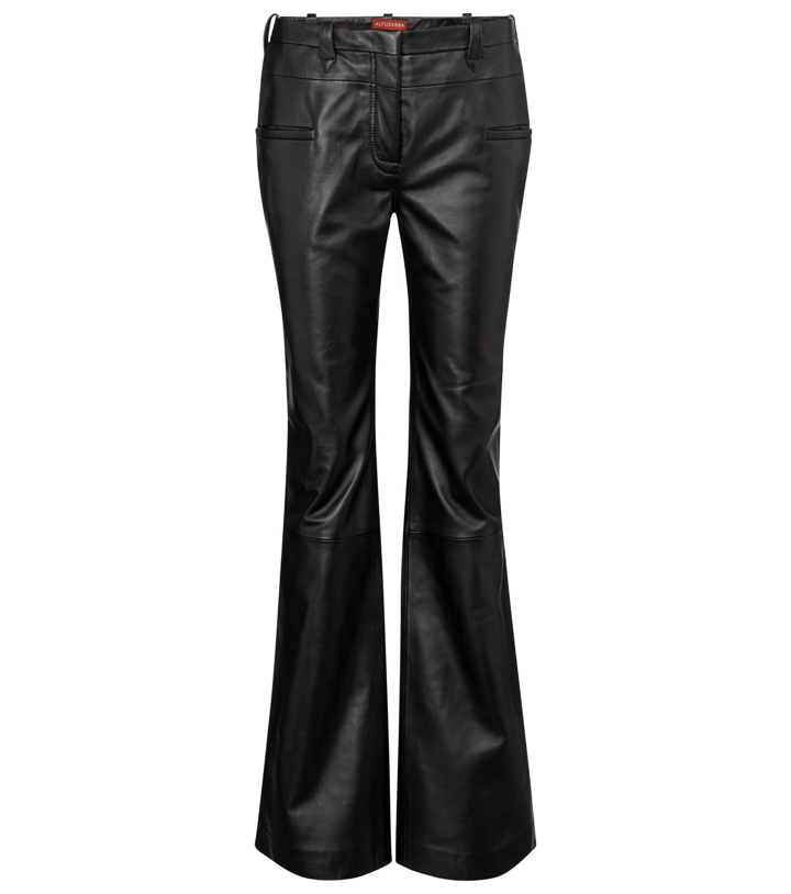 Photo: Altuzarra - Serge mid-rise leather bootcut pants