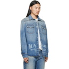 MM6 Maison Margiela Blue Long-Sleeved Denim Shirt