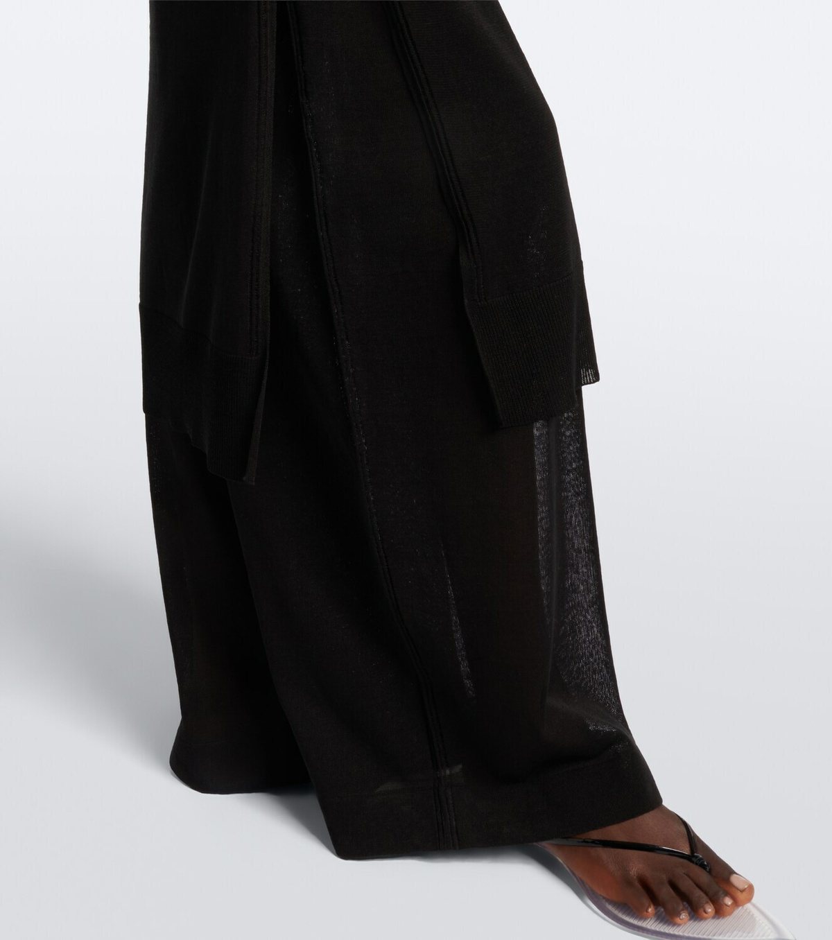 Alaïa Semi-sheer linen and silk midi dress