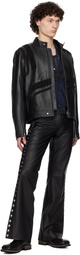Deadwood Black Hiro Leather Biker Jacket