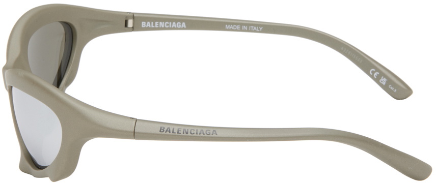 Balenciaga Gray Bat Rectangle Sunglasses Balenciaga