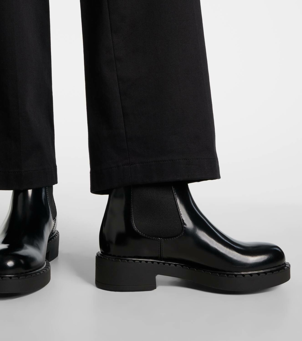 Prada Leather Chelsea boots