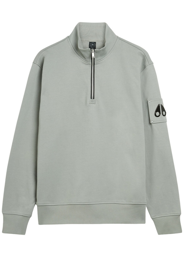 Photo: Moose Knuckles Hartsfield Half-zip Cotton Sweatshirt Grey