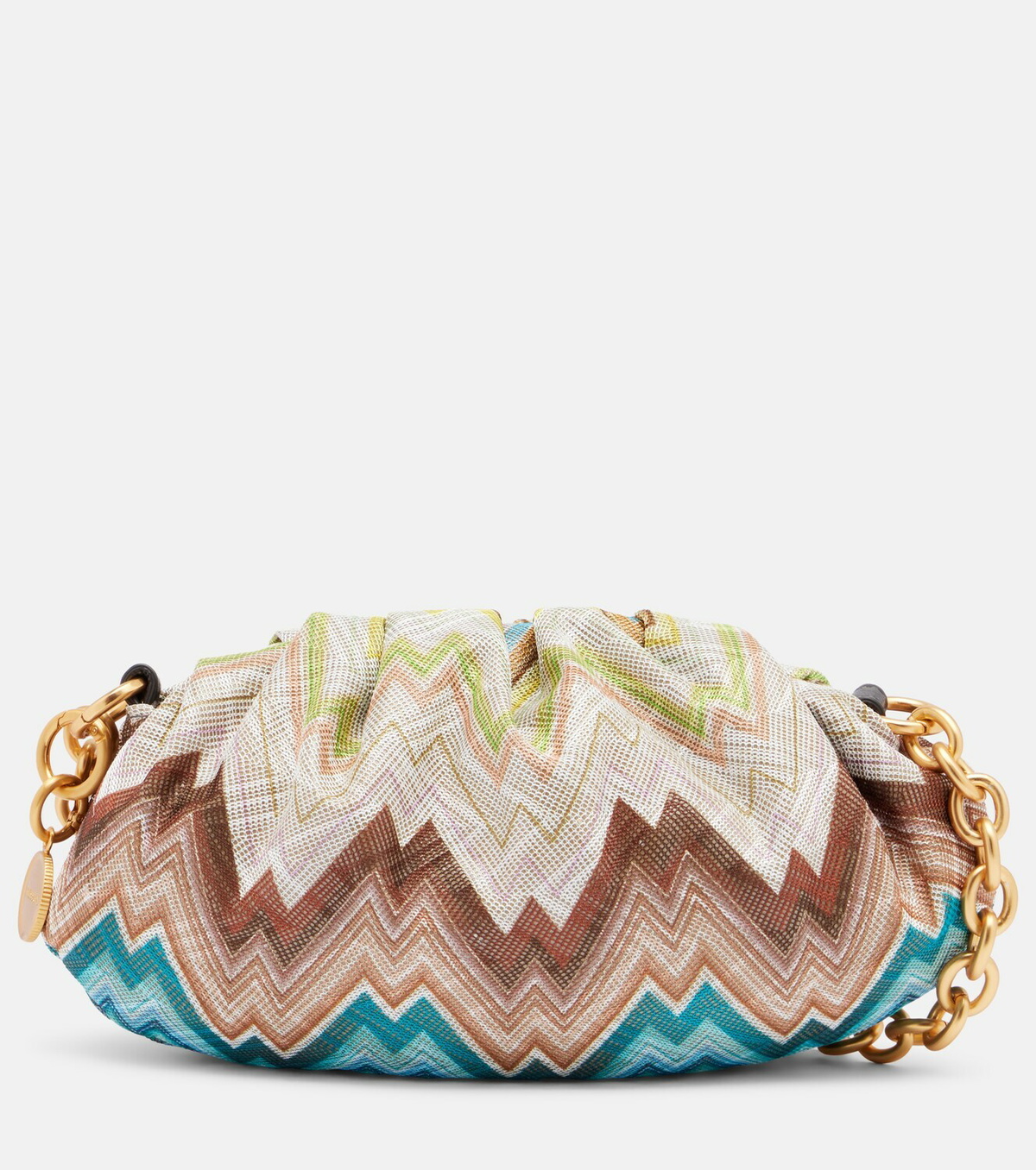 Missoni Zigzag Small leather-trimmed shoulder bag