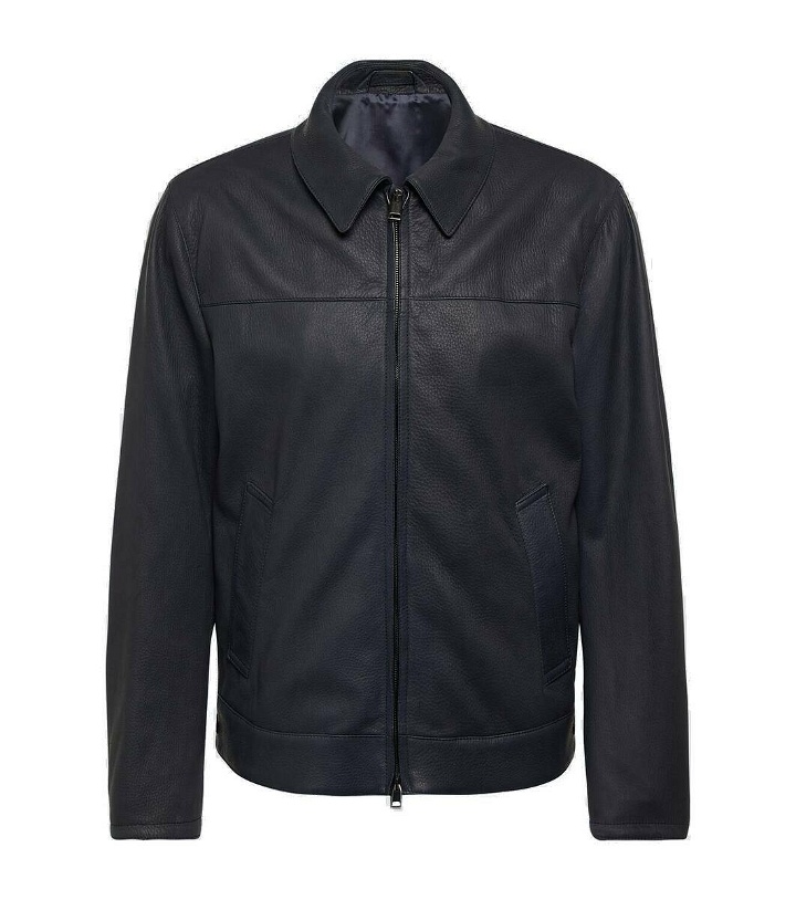 Photo: Brioni Leather blouson jacket