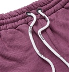 Palm Angels - Wide-Leg Appliquéd Loopback Cotton-Jersey Shorts - Purple