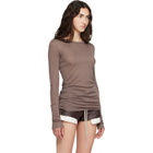 Rick Owens Purple Tower Rib LS T-shirt