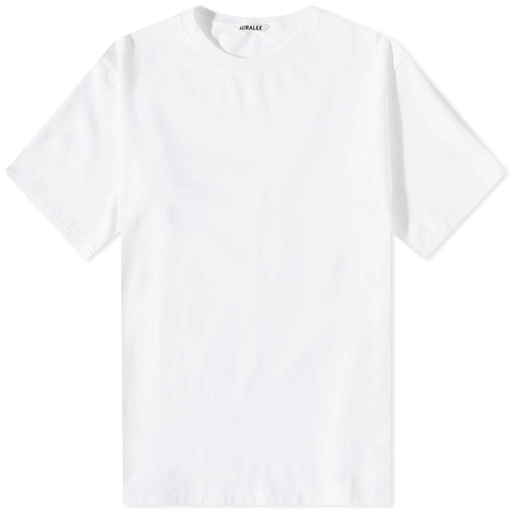 Photo: Auralee Men's Luster Plaiting T-Shirt in White