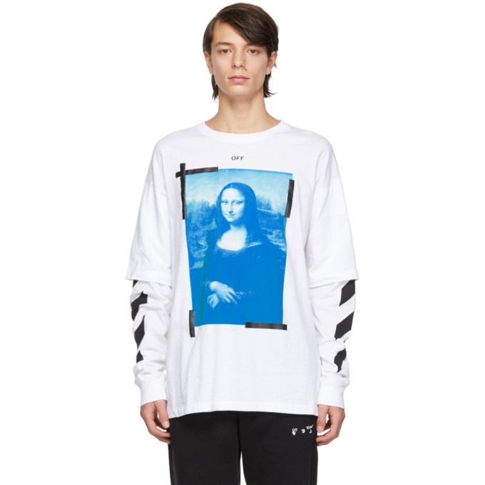 Photo: Off-White White Double Sleeve Mona Lisa T-Shirt