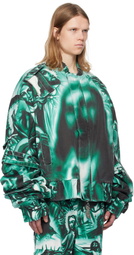 Gerrit Jacob Green Oversized Denim Jacket
