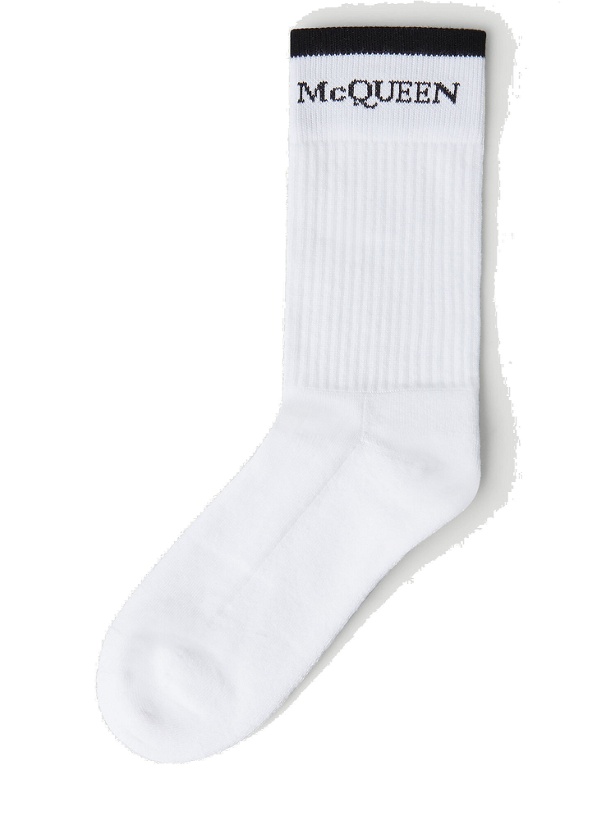 Photo: Reversible Logo Trim Socks in White