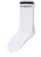 Reversible Logo Trim Socks in White