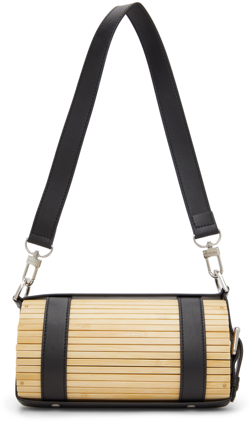 Feng Chen Wang Large Black Strap Bamboo Bag