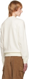 Salvatore Ferragamo Off-White Felted Sweatshirt