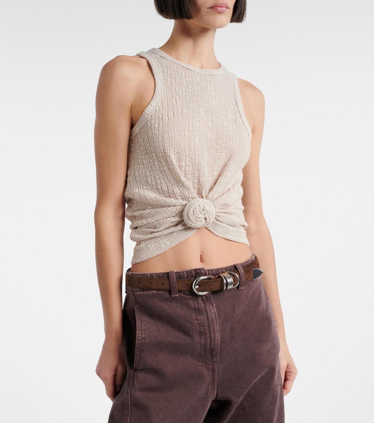 Magda Butrym Floral-appliqué tank top