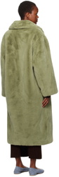 Stand Studio Green Maria Faux-Fur Coat
