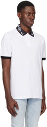 Versace Jeans Couture White Printed Polo