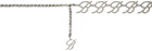 Blumarine Silver Logo Chain Belt