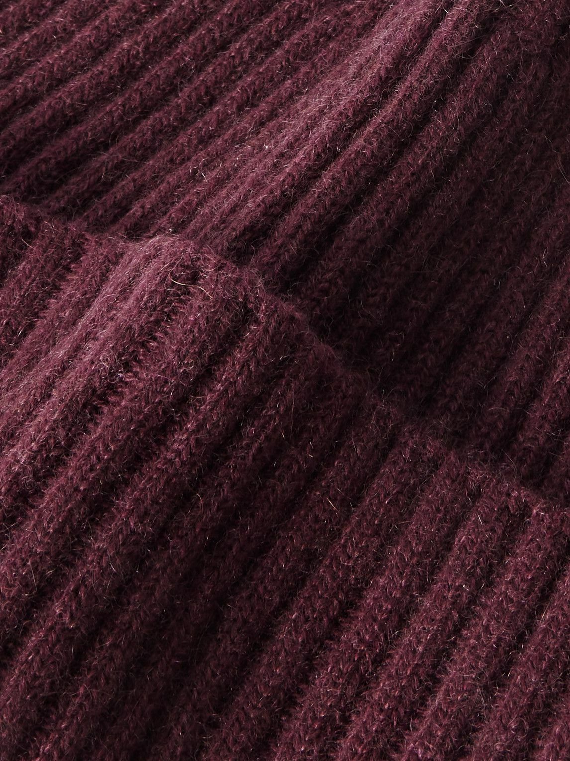 Brunello Cucinelli - Ribbed Cashmere Beanie - Burgundy