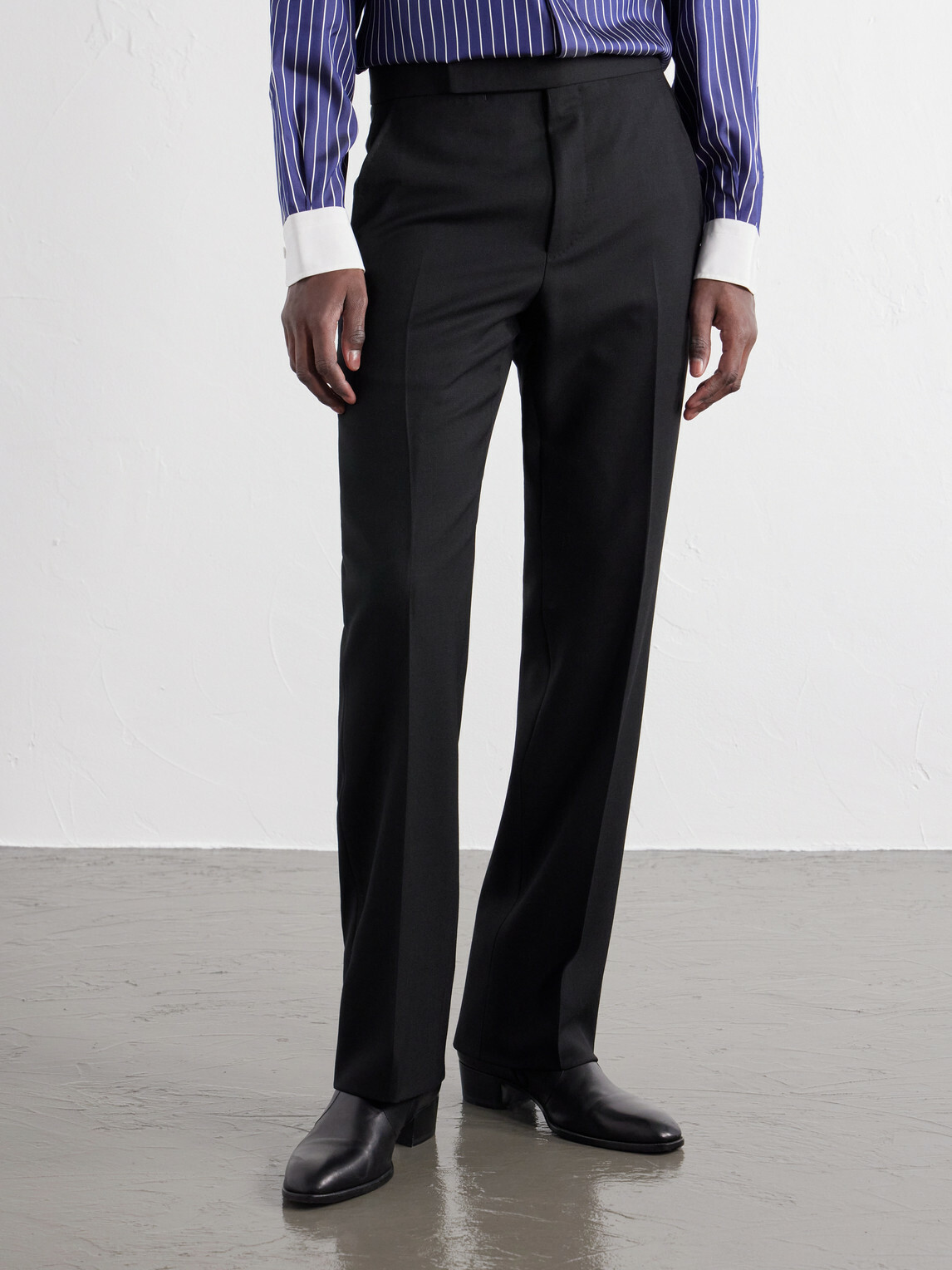 TOM FORD - Slim-Leg Wool-Twill Trousers - Black