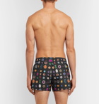 Versace - Slim-Fit Short-Length Printed Shell Swim Shorts - Black