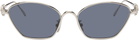 LOEWE Silver Anagram Hexagonal Sunglasses