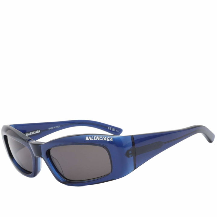 Photo: Balenciaga Eyewear BB0266S Sunglasses in Blue/Grey